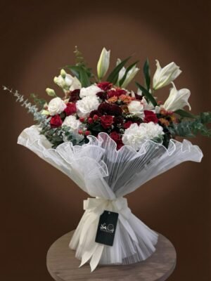 Crimson elegance luxury bouquet